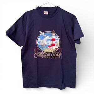 Vintage 1995 Oregon Coast Lighthouse Graphic T-shirt Size Large